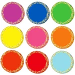 Confetti Circles Cutouts 3.5 Inch Bulletin Board Decor Assorted Colors 108 Pcs. Fixed Price $17.72.