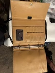 Vtg Avon Faux Leather 3-RING Binder Organizer/purse, Tan. Fixed Price $15.00.