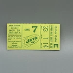 1964 1ST Year Shea New York Jets Kansas City Chiefs Haynes 80 Yd Td Ticket Stub. Fixed Price $69.99.