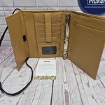 Vtg Avon Faux Leather 3-RING Binder Organizer/purse, Tan. Fixed Price $15.00.