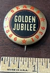 Sears Golden Jubilee, 1886-1936, Pinback Button 1.25 Dia. Fixed Price $20.56.