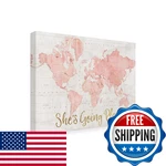 Trademark Fine Art Wrapped Canvas Wall - Sue Schlabach Across The World. Fixed Price $32.74.