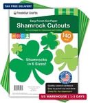 Freshcut Crafts 140 Piece Shamrock Cutouts Set: Pre-cut Green Irish Clover Shape. Fixed Price $20.75.