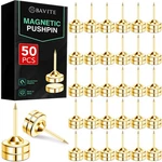 Bavite 50X Gold Flat Magnetic Push Pins Thumb Tacks For Wall Bulletin Board Fr. Fixed Price $41.99.