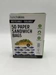 Lunchskins Recyclable + Sealable Paper Sandwich Shark Bags, 50 Count. Fixed Price $6.49.