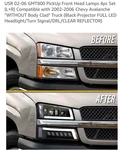 Usr 02-06 GMT800 Pickup Front Head Lamps 4PC Set. Fixed Price $178.99.