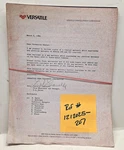Used Lot Versatile Warranty Info Service Policy & Procedures Ref# 1212025-207. Fixed Price $15.00.