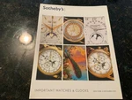 Sotheby's Auction Catalog Ny Important Watches & Clocks 12.6.11 Rolex Piguet Etc. Fixed Price $26.99.