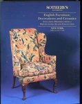 Sothebys Auction Catalog April 16 1993 English Furniture Decorations & Ceramics. Fixed Price $26.20.