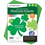Freshcut Crafts 140 Piece Shamrock Cutouts Set: Kelly Green, Spring. Fixed Price $22.99.