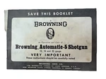 C1968 Browning AUTOMATIC-5 Shotgun Operation Owners Manual Belgium W/cover. Fixed Price $34.99.