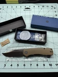 Petrified Fish Victor Khaki Micarta, Satin K110 Clip Point Blade 3.58 New!. Fixed Price $36.00.