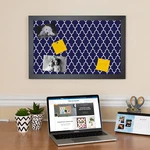 Arttoframes Custom Cork Bulletin Board Quatrefoil Framed Satin Black. Fixed Price $57.85.