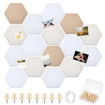 Mindsoft 16 Pcs Hexagon Cork Board For Walls With 50 Wooden Push Pins 12X10. Fixed Price $54.70.