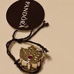 Retired Sterling Silver P2 S925 Pandora 791215SRU Canadian Maple Leaf Ruby Charm. Fixed Price $35.00.