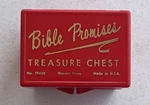 Vtg Bible Promises Treasure Chest Christian Scriptures Cards Set Plastic Red Box. Fixed Price $14.00.
