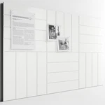 Bumusty 36X24 Felt Bulletin Board Tiles - Pack, Milky White W/30 Pushpins. Fixed Price $37.93.