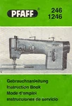 Pfaff 1246 Instruction Manual User Guide: Coil Bound 28 Pages. Fixed Price $19.95.