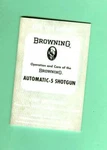 Browning Model A5 AUTOMATIC-5 Shotgun Owners Manual Reproduction. Fixed Price $10.95.