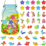 Dinosaur Reward Mason Jar For Kids Bulletin Board Chart Set Toddler Po.... Fixed Price $21.05.
