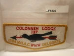 Colonneh Lodge 137 1994 Noac Delgate Gold Mylar F5220. Fixed Price $14.00.