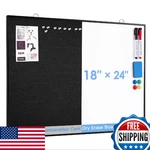 Arcobis 24X18 Linen Cork Board White Combo Wall Bulletin Dry Erase. Fixed Price $71.94.