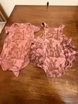 Kate Quinn 24M Baby Girl Outfit Set Pink Cactus Bodysuit Romper Ruffle Shorts Ma. Fixed Price $34.99.