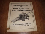 Allis Chalmers Operators Instructions 2A Corn Head Gleaner Combine TM-284B. Fixed Price $9.99.