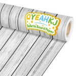 Qyeahkj Wood Grain Bulletin Board Paper Roll Rustic Background 17.7"X20FT. Fixed Price $44.63.