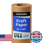 Kraft Paper Roll, 36" X 2400" (200'), Made In Usa, 30 Lb. Of Brown Fo. Fixed Price $47.99.
