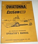 Omc Owatonna Custom 800 Self Propelled Windrower Operators Manual Original!. Fixed Price $12.99.