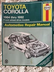Haynes Toyota Corolla Repair Manual 1984-1992 Fwd Service Book 92035 (1025). Fixed Price $9.99.