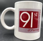 Jc Penney 91ST Anniversary Coffee Tea Mug Cup Ceramic White Red 11 Ounce. Fixed Price $18.48.