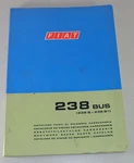Catalog/parts Fiat Bus (238B - B1) Body By 04/1971. Fixed Price $47.34.