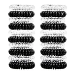 50PCS Spiral Hair Ties Black Clear Coil Cord Plastic Ponytail Holde.... Fixed Price $20.33.