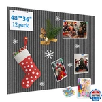 Large Cork Board For Walls, Yunihome 12 Pack 36" X 48" Felt Bulletin. Fixed Price $40.09.