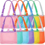 12 Pack Mesh Beach Bag Shell Collecting Bulk Tote Party Favor Sand .... Fixed Price $42.42.