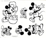 Mickey Mouse Disney Licensing Art Sheets 24 Pgs 1980S Set. Fixed Price $49.99.