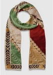 Metropolitan Museum Of Art Silk Scarf "guilloche Stripes" Red, Green, Gold Vtge. Fixed Price $75.00.