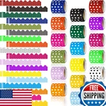 18 Rolls Bulletin Board Borders, Colors, Scalloped Trim, 300 Feet Each. Fixed Price $54.14.