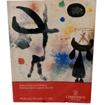 Impressionist Modern Paintings Sculpture 1985 Christies Auction House Catalog. Fixed Price $19.99.