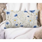 Ekobla Watercolor Flowers Home Decorative Rectangle Pillow Cases Blue Cornflo.... Fixed Price $18.42.
