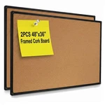 Cork 2 Pack 48 36 Black Aluminum Frame Bulletin Dexboard Walls Large. Fixed Price $179.99.