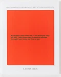 Christie Ny Post War & Contemporary Art Catalog Nov 2016 H0235. Fixed Price $15.00.