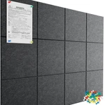 Hiityff Large Cork For Wall 47"X 35", 12 Pack Grey Bulletin Board, Felt. Fixed Price $38.61.