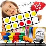 Magnetic Set: 4 Durable Ten-frames + 50 Colorful Counters Math.... Fixed Price $55.12.