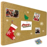 Yunihome 36X17.5" Foldable Self-adhesive Felt Bulletin Cork Board W/ 20 Pins. Fixed Price $29.98.