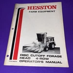 Hesston Disc Cutoff Forage Head 4 Row Operators Manual Form 8083578. Fixed Price $12.00.