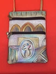 Anuschka Women's Leather Handbag Painted Boho Art Crossbody. Fixed Price $27.99.