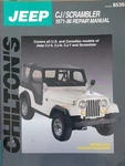 Jeep Cj, Scrambler, 1971-86 By Chilton Automotive Repair Manual. Fixed Price $29.99.